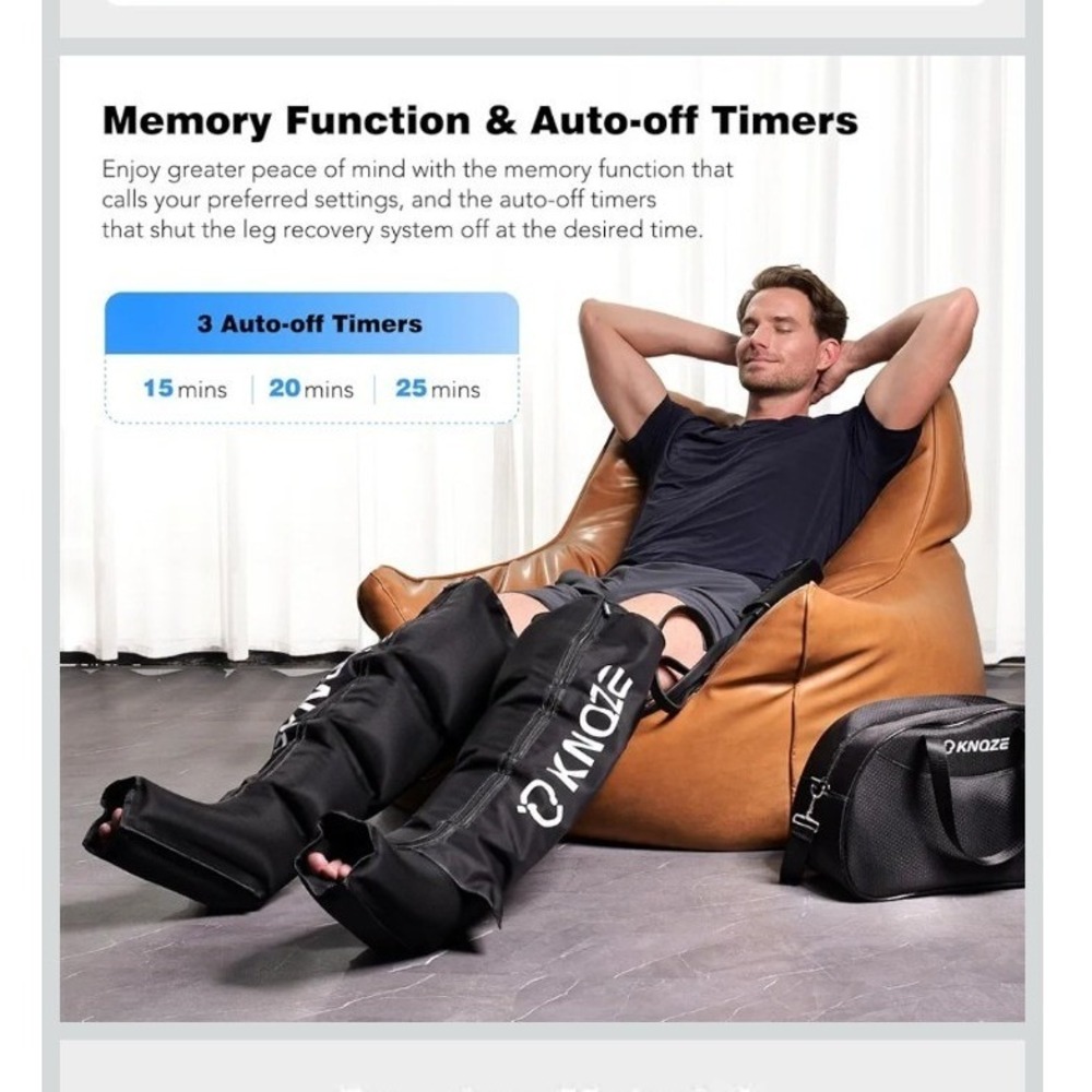 KNQZE Leg Compression Massager for Circulation and Pain Relief, Air Compression - Picture 6 of 7